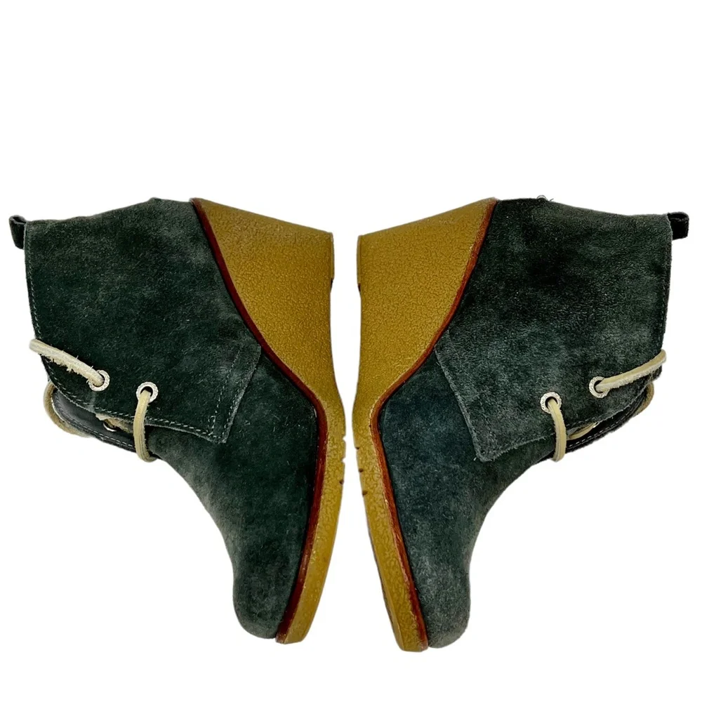 Sperry Harlow women's Grey suede leather wedge booties size 6.5 - Picture 5 of 13